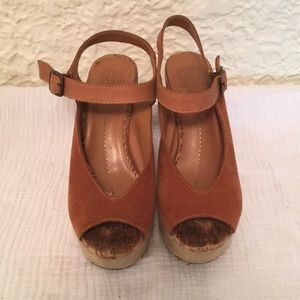 Dolce Vita brown suede wedge. Free People